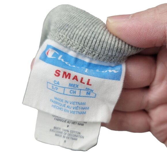 2/$20 Champion Classic Grey Top T-shirt Tee100% Cotton Size: Small - Picture 6 of 6